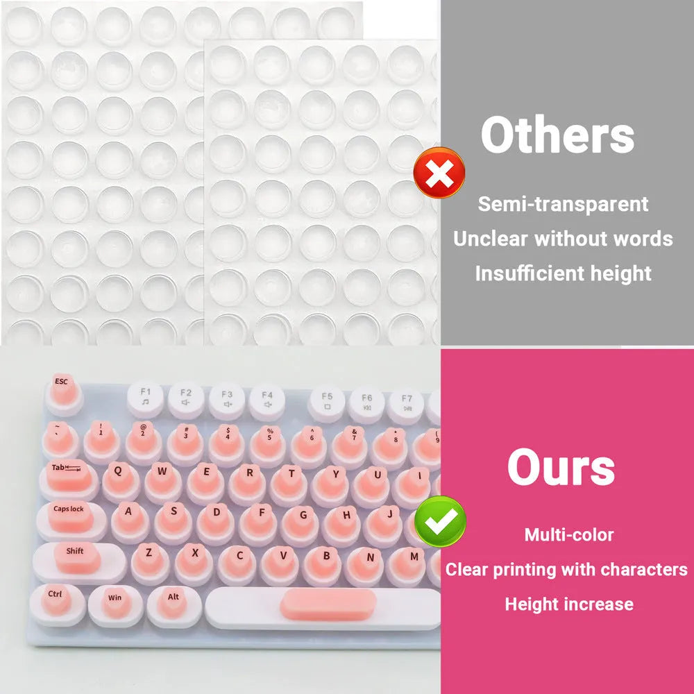 Silicone keyboard stickers for desktop and notebook computers, 91‑key and 70‑key sets, anti‑static, 17cm x 11cm sheet