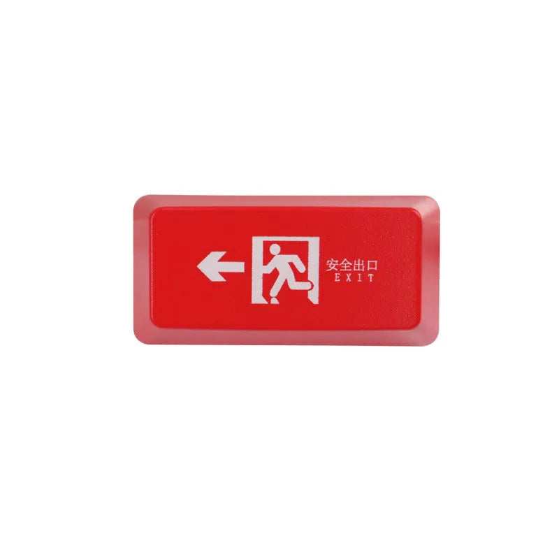 Clear emergency exit keyboard keycap for mechanical keyboards in red or black options