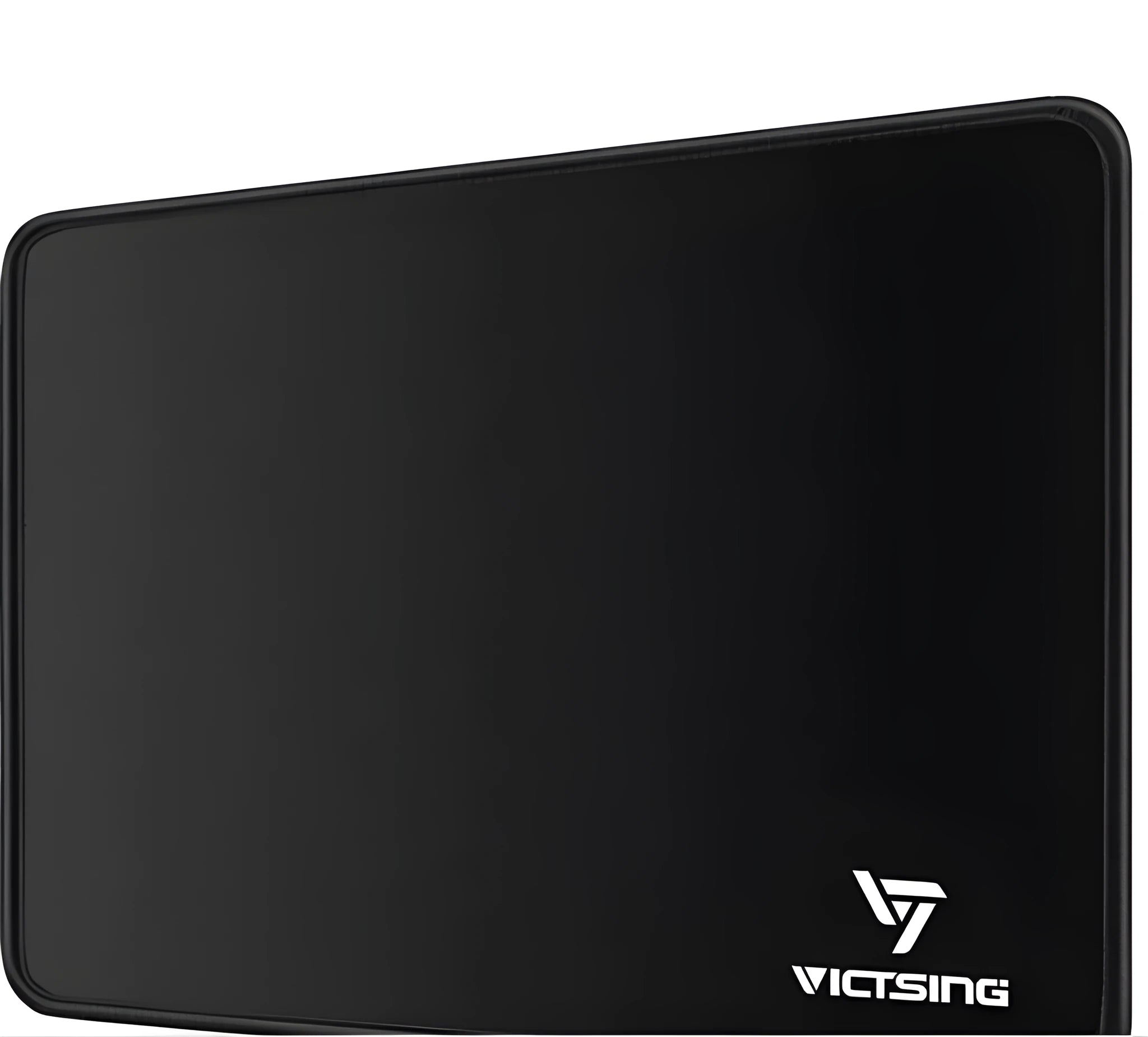 Black rough grain textured gaming mouse pad measuring 270mm by 220mm with a 5mm thick rubber base.
