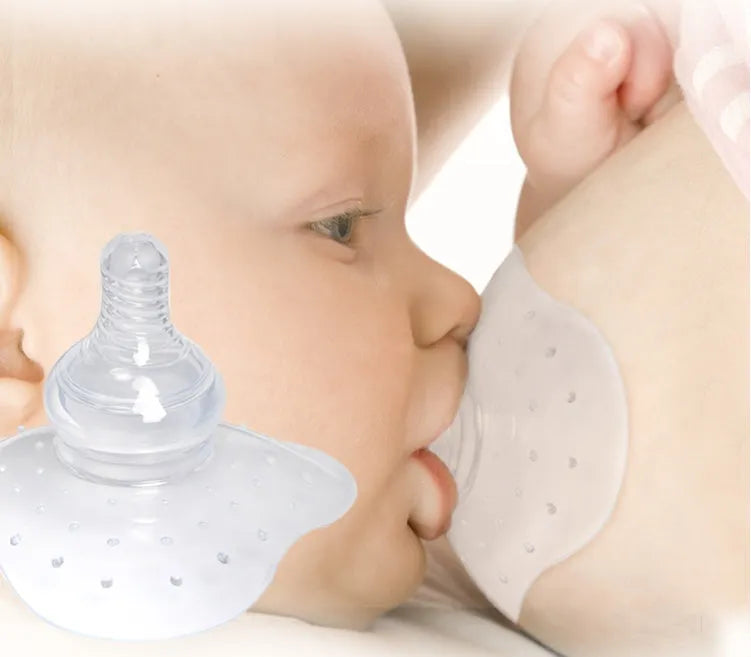 Nipple protector for breastfeeding help with flat nipples, weaning, and pain relief.