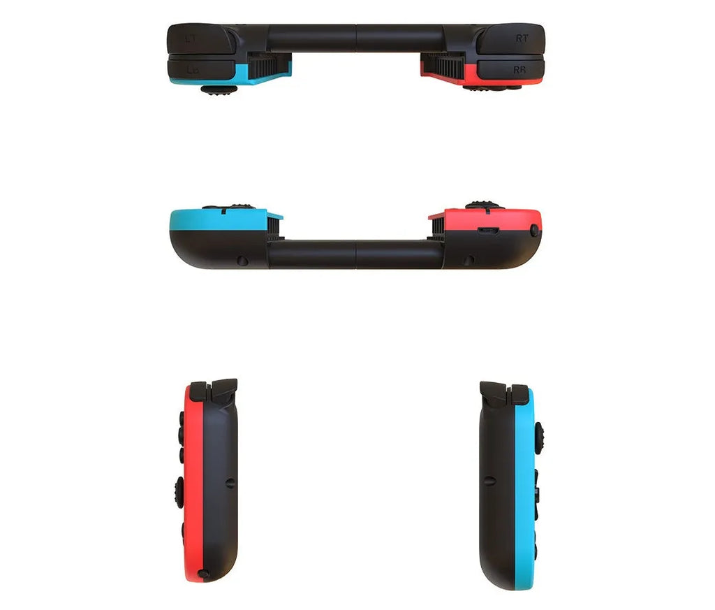 X6 wireless Bluetooth 4.0 telescopic game controller with 19 keys, red and blue colour, for PUBG Mobile on Android and iPhone