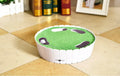 Automatic rotating mouse cat teaser toy in blue, green, or rose red, 26cm diameter, remote control and two speeds
