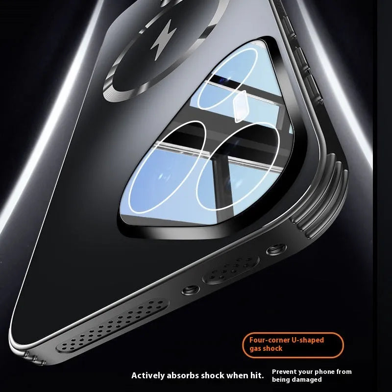 Frosted magnetic lens protector phone case for Huawei Pura smartphones in five solid colour options