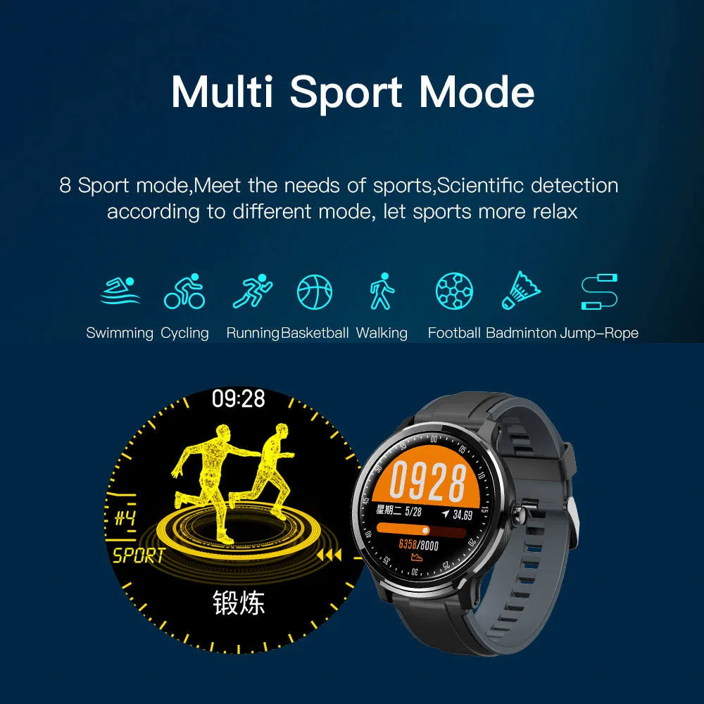 Square smart watch with heart rate monitor showing green colour option on wrist