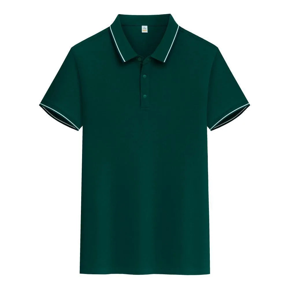 Pure cotton polo shirt with lapel collar in multiple colour options