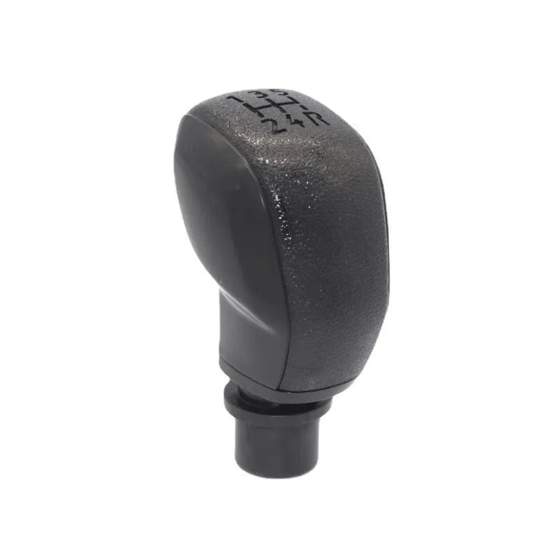 Leather car gear shift head replacement for Peugeot and Citroen models in black and silver.