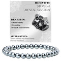 6mm agate geometric bracelet in natural stone colours
