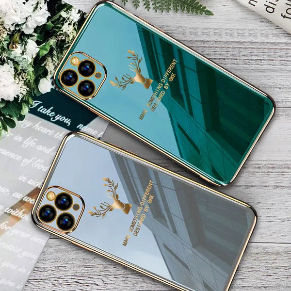 Black TPU full lens phone case for iPhone models on solid background