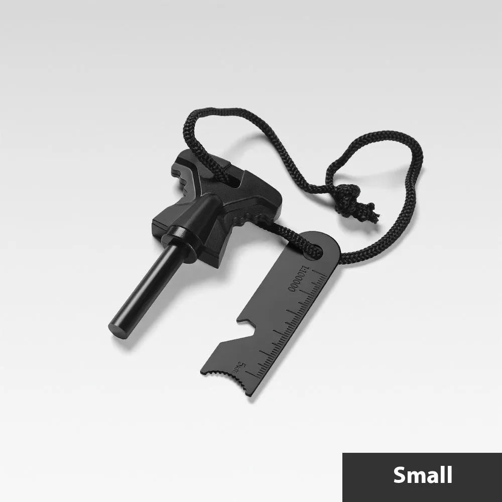 Butterfly-shaped point firestone survival tool with bottle opener made from stainless steel