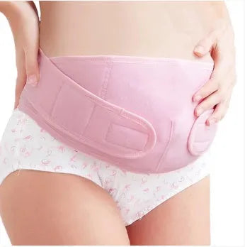 Cotton maternity support belt in pink, pre-pregnancy stomach lift, L 155cm length