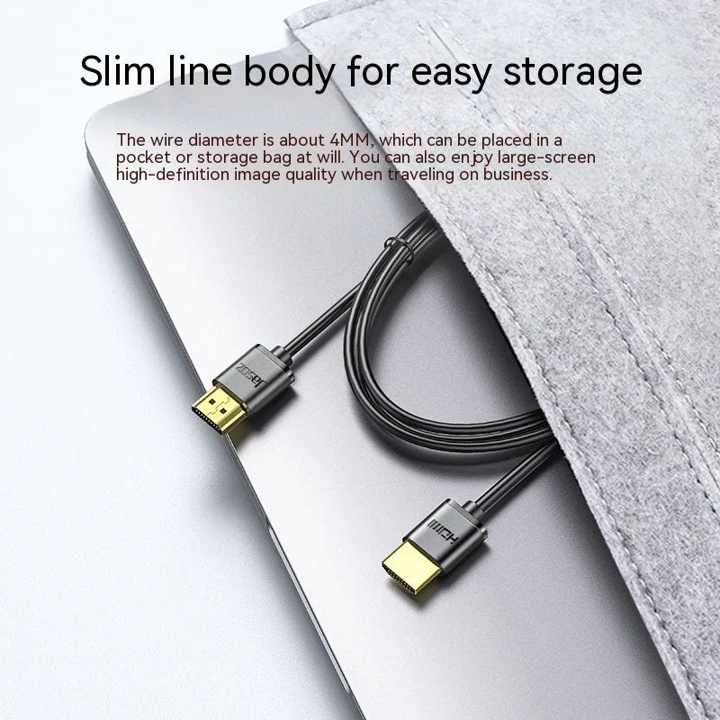 HDMI computer connection cable with gold-plated connectors and flexible oxygen-free copper wire