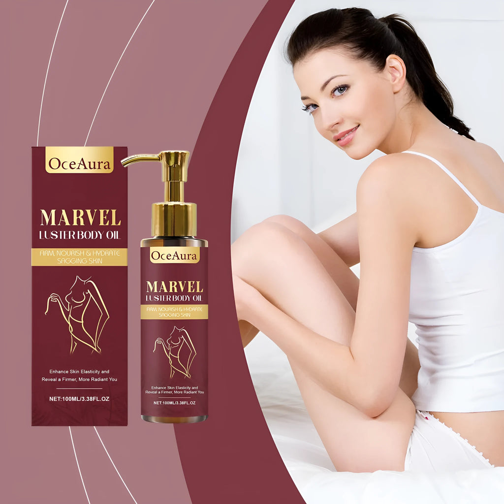 100ml bottle of Gloss Care body massage oil with plant-based ingredients
