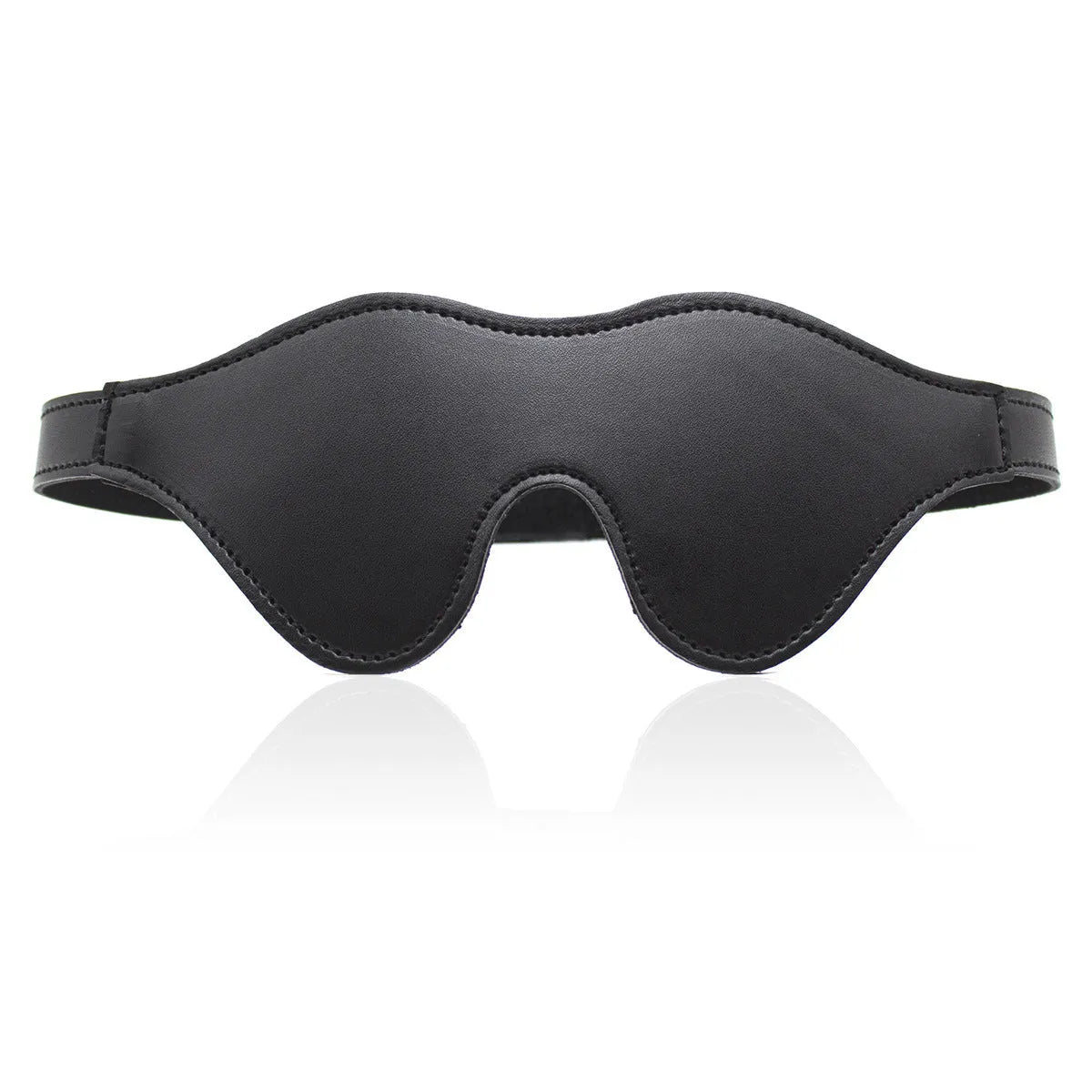 Women's leather eye mask with Velcro fastening in multiple colour options for adult couple play