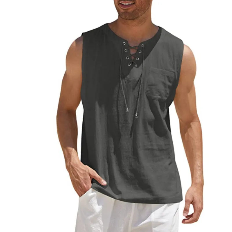 Men's slim fit acetate pullover sweater with a stand-up collar, shown in a dark grey colour.