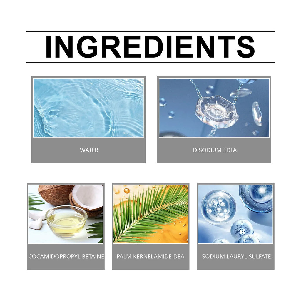 120ml automotive detergent foam cleaner bottle with surfactant ingredients label