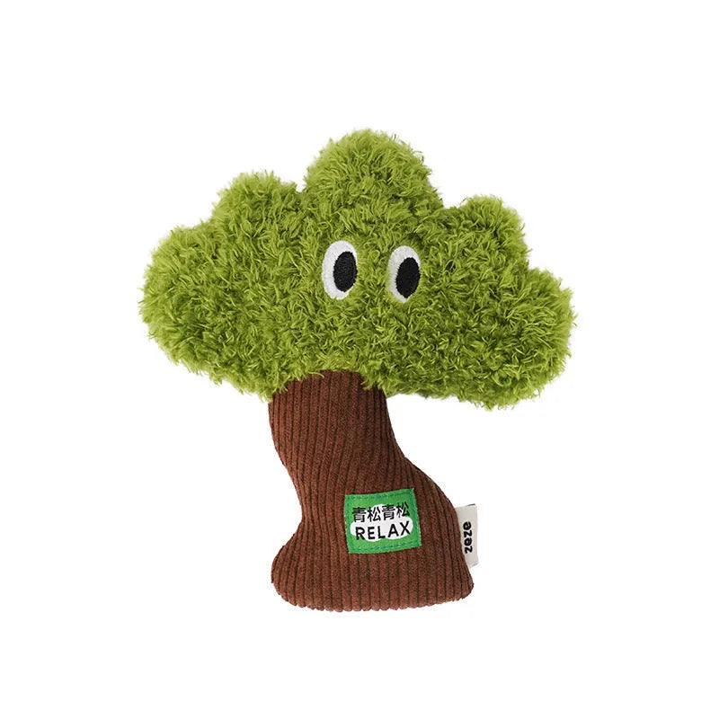 Cat toy with mint bag pendant attached to chewable teasing stick