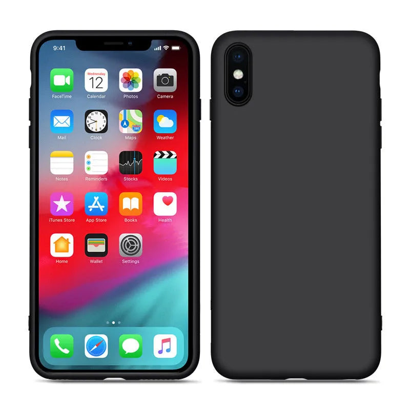 Soft TPU silicone phone case for iPhone 12 and 13 series, solid colour protective cover