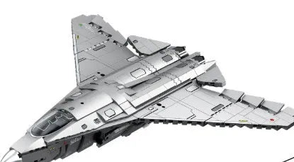 J-50 6th generation fighter building blocks model in plastic, military shipborne assembly toy in colour box