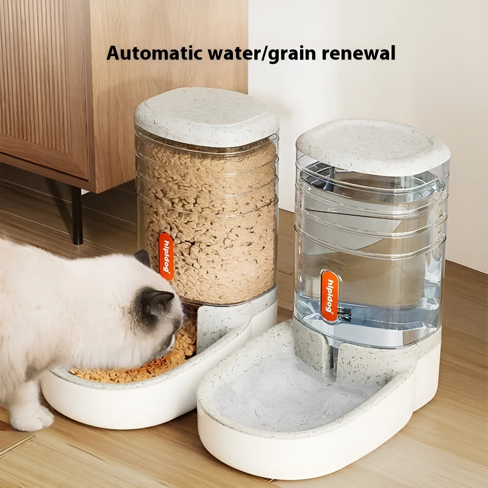Second generation 3.8-litre automatic pet drinker and feeder in grey, blue, pink or green colour