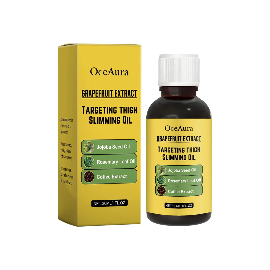 30ml bottle of body treatment oil with grapefruit, jojoba, and rosemary extracts for skin nourishment