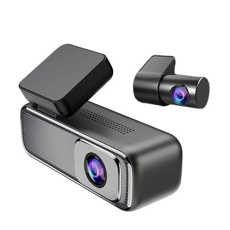 WiFi-connected driving recorder with 1.2-inch screen showing HD 2K video recording capability