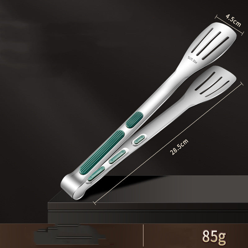 304 Stainless Steel Kitchen Tongs with Non-Slip Silicone Handle, 7/9/11 Inch Heat-Resistant Food Tongs for BBQ, Cooking, Salad, Bread and Meat