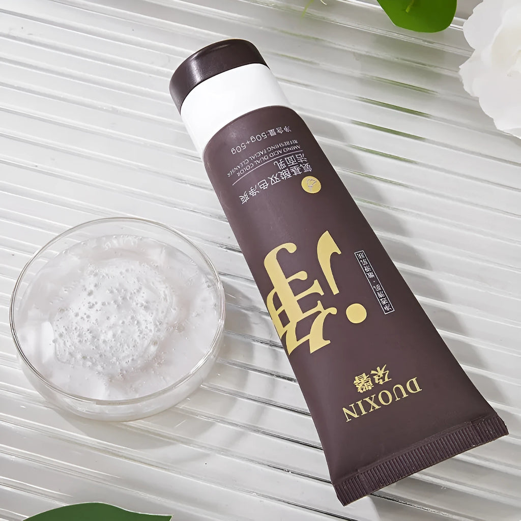 Amino acid facial cleanser with white clay formulation for deep cleansing