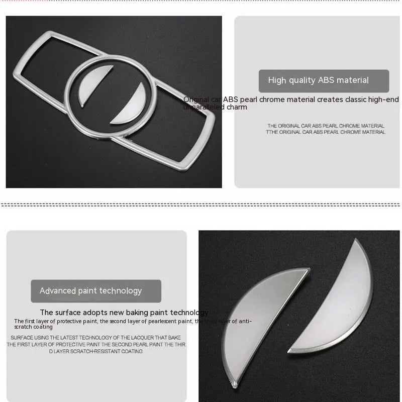 Silver ABS decorative trim sticker for BMW headlight switch frame on 5 Series 7 Series X3 X4 dashboard