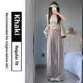 Casual tall wide leg sweatpants high waist pleated for women in milky white acetate fabric blend