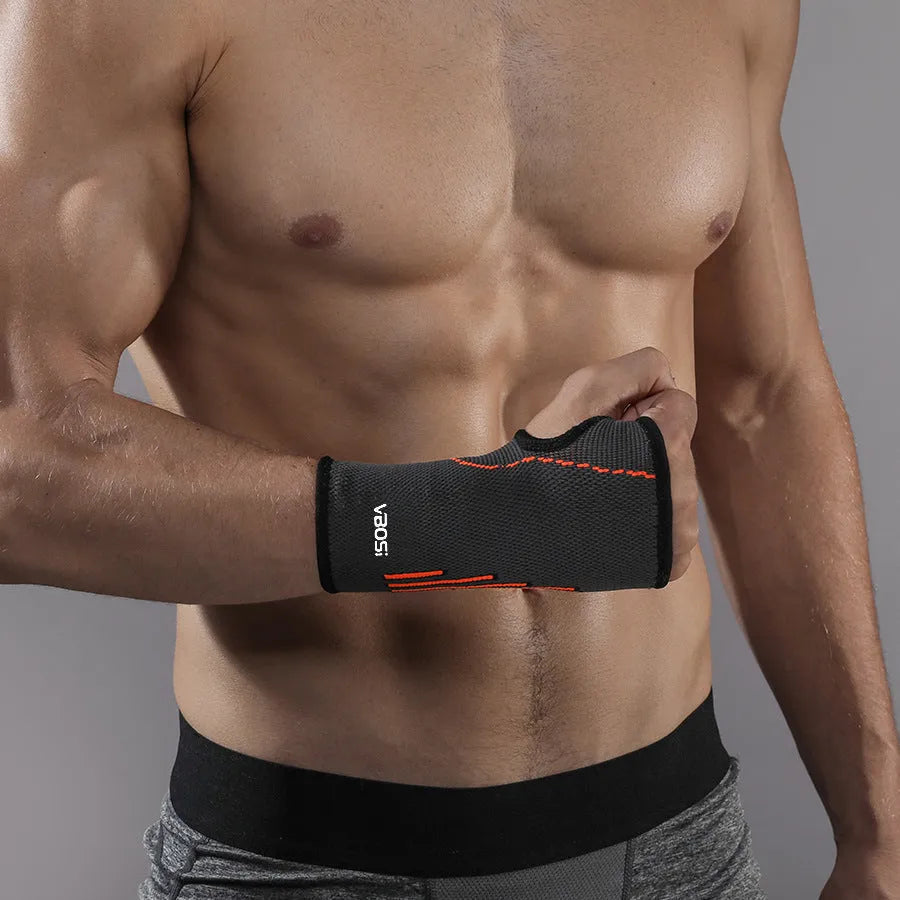 Adult wrist guard for tennis badminton basketball cycling in black single pack