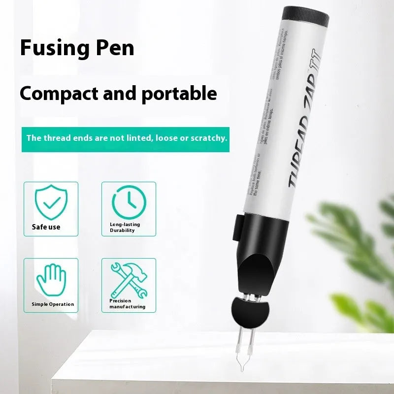 Handheld battery-powered instant welding crayon with plastic tungsten wire for leather and wax repair