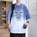 Boys printed cotton blend t-shirt with short sleeves and drop-shoulder design in various colours.
