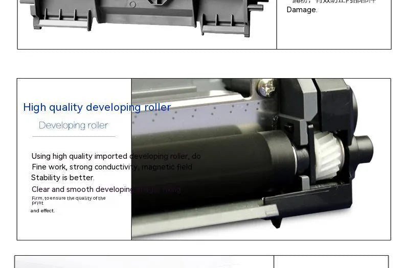 Compatible Brother TN-2215 toner cartridge for 2240D and 7360 printers, single adhesive black toner powder box