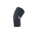 A pair of polyester knee pads for sports in one of five colour options: black and grey, dark blue, light grey M, grey and yellow, or pink and white.