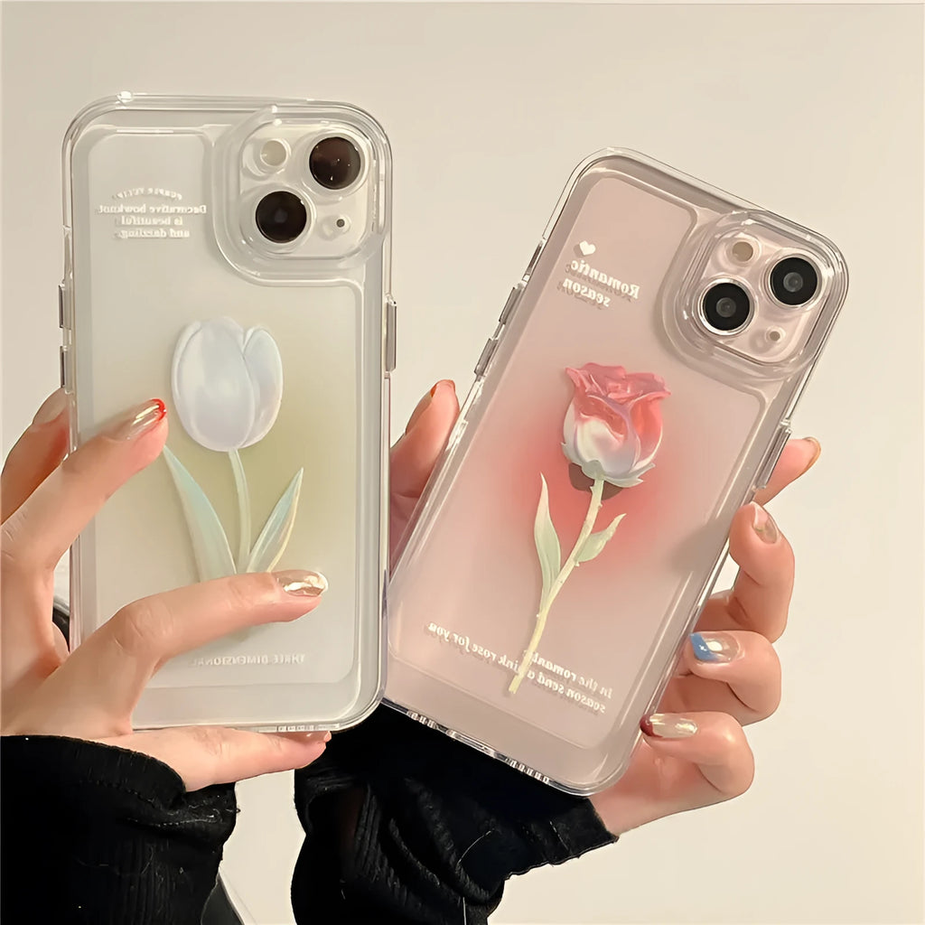 TPU shockproof iPhone case in gradient colours showing all-inclusive protective design
