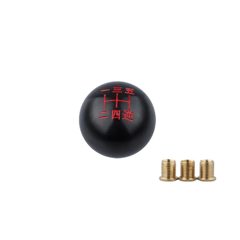Aluminium alloy round car gear shift head for manual transmission replacement in various colour styles