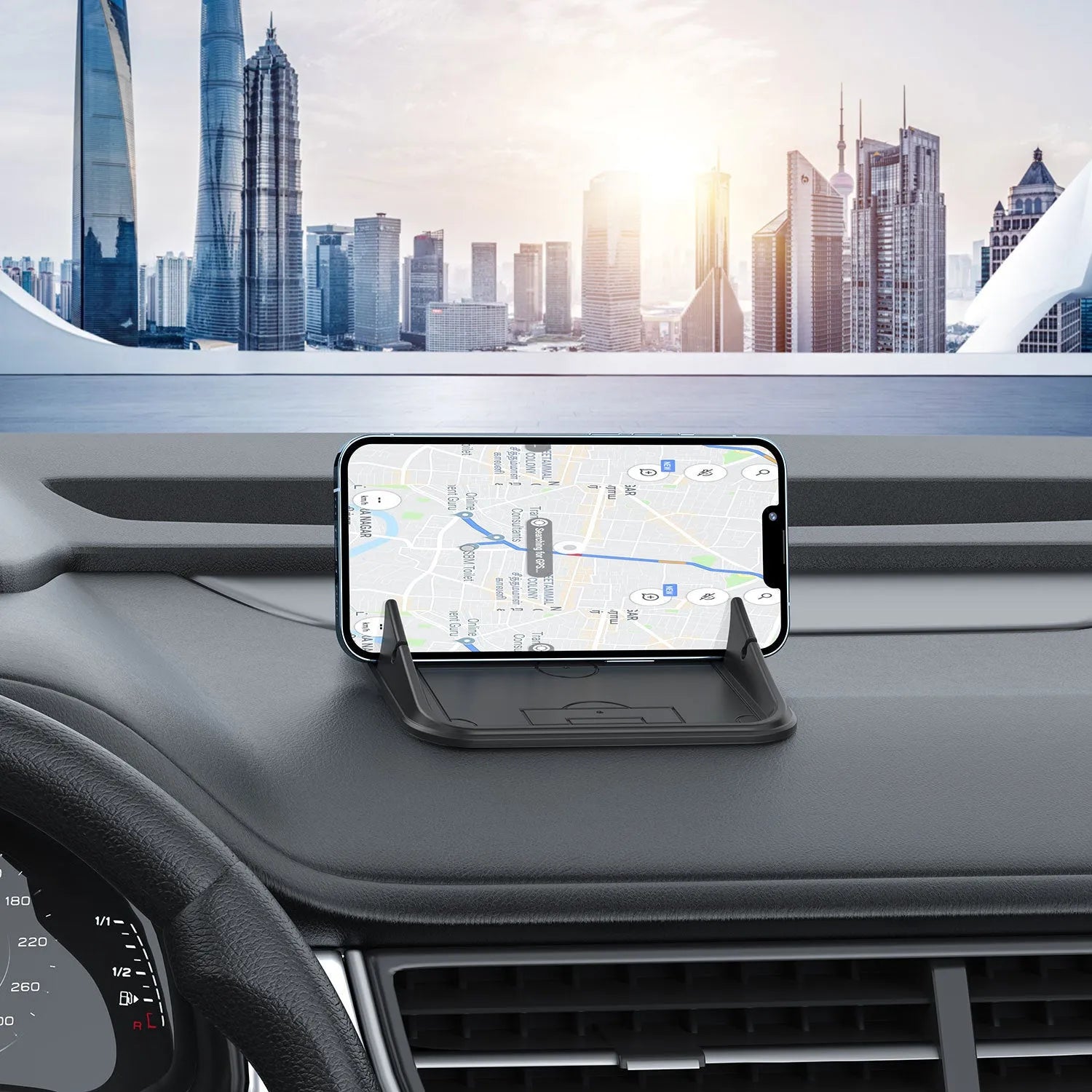 Peak-X5 silicone phone holder for car and desktop with common node design
