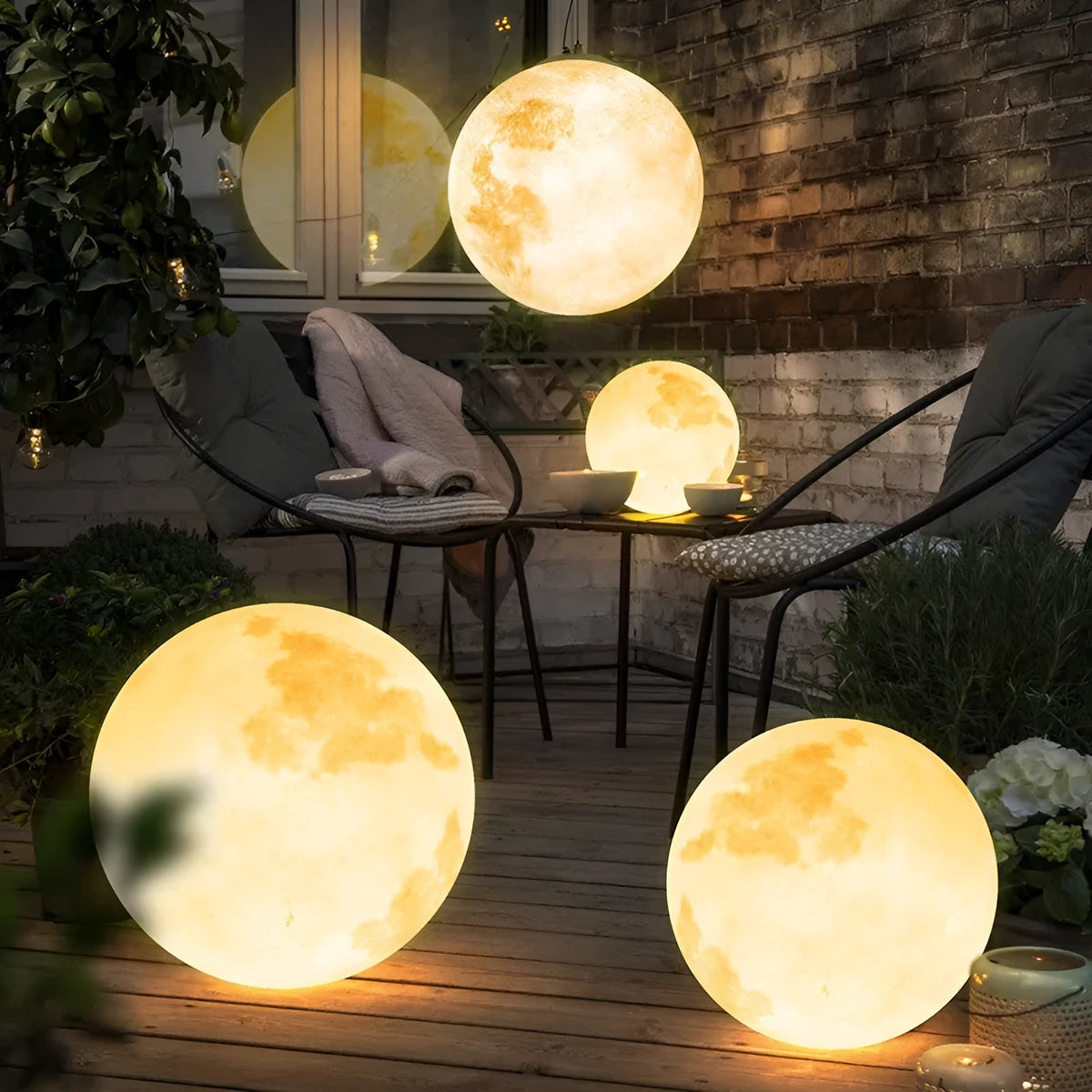 Moon chandelier planet art acrylic indoor ceiling light with warm light, 20cm to 150cm, 220V