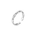 Women's adjustable S925 sterling silver ring featuring a vintage fish (carp) design.