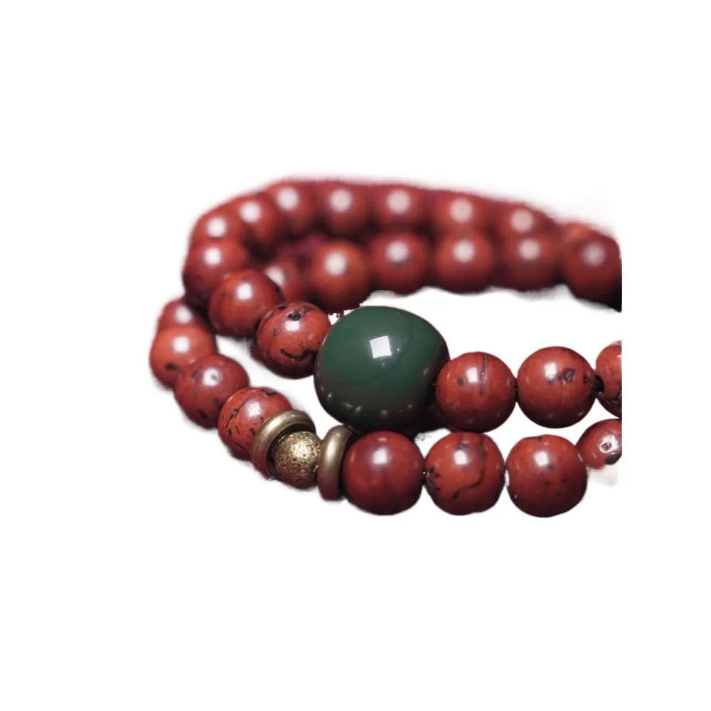 Handcrafted Bodhi double circle bracelet with retro personality style and cartoon design elements