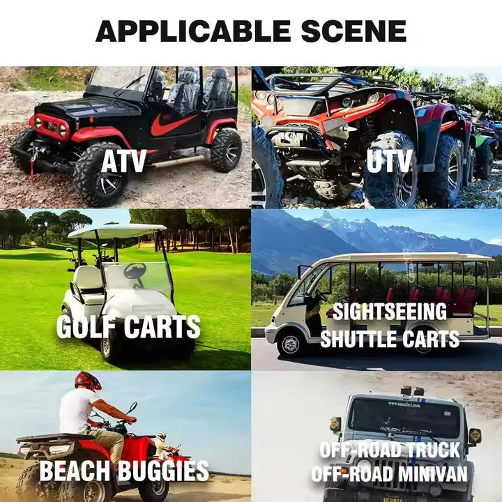 Personalized beach car strip Bluetooth audio belt system for golf carts and ATVs