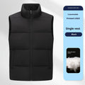 Soft Shell Waterproof Down Cotton Vest Work Clothes for Men in Black Red Deep Purplish Blue L to 5XL Autumn Cold Protection Polyester Large Size