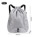 Large cube-style sports backpack in five colour options with drawstring closure and storage compartments