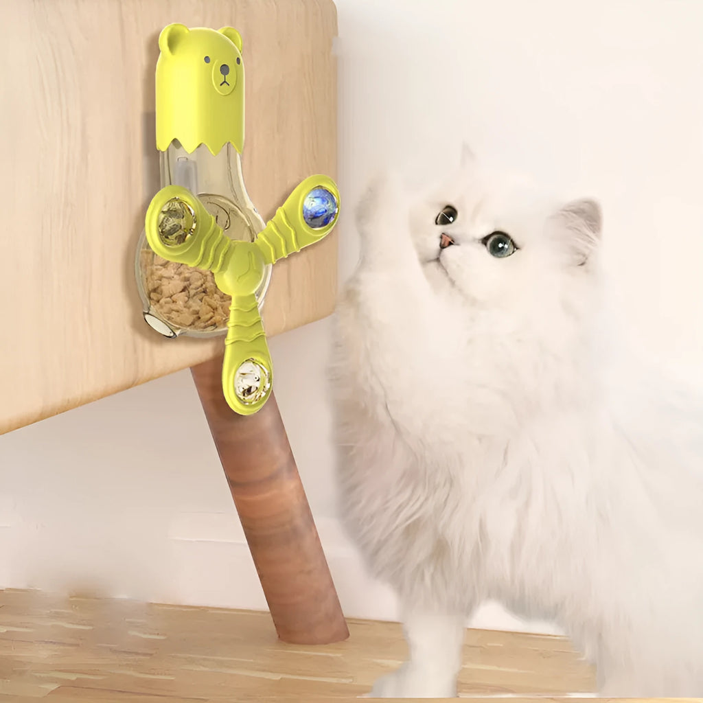 Interactive cat toy with light, sound, and rotating multi-function action, PC+ABS, 150 x 190 x 75mm