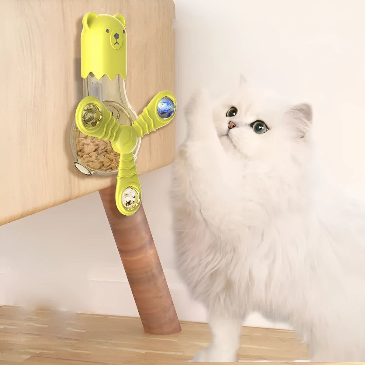 Interactive cat toy with light, sound, and rotating multi-function action, PC+ABS, 150 x 190 x 75mm
