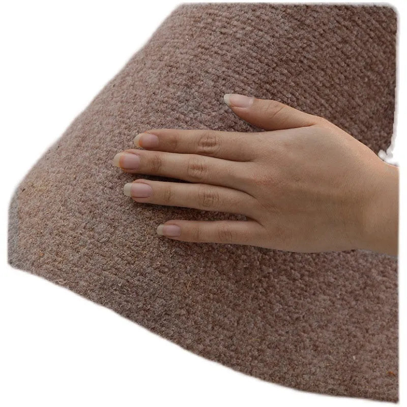Sound insulation study computer chair mat in beige blended fabric for wood floor protection