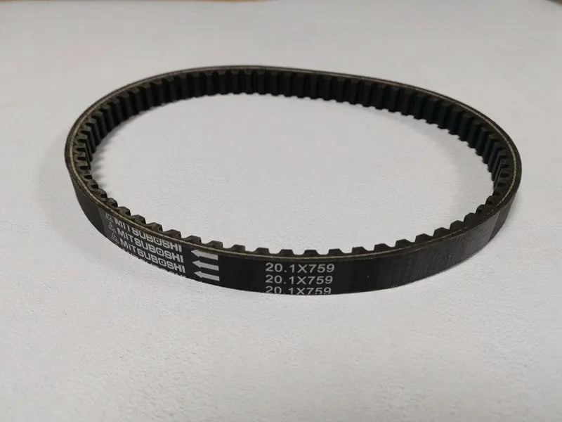 Black drive belt for Jili GP110 scooter with 20.1-759 specification