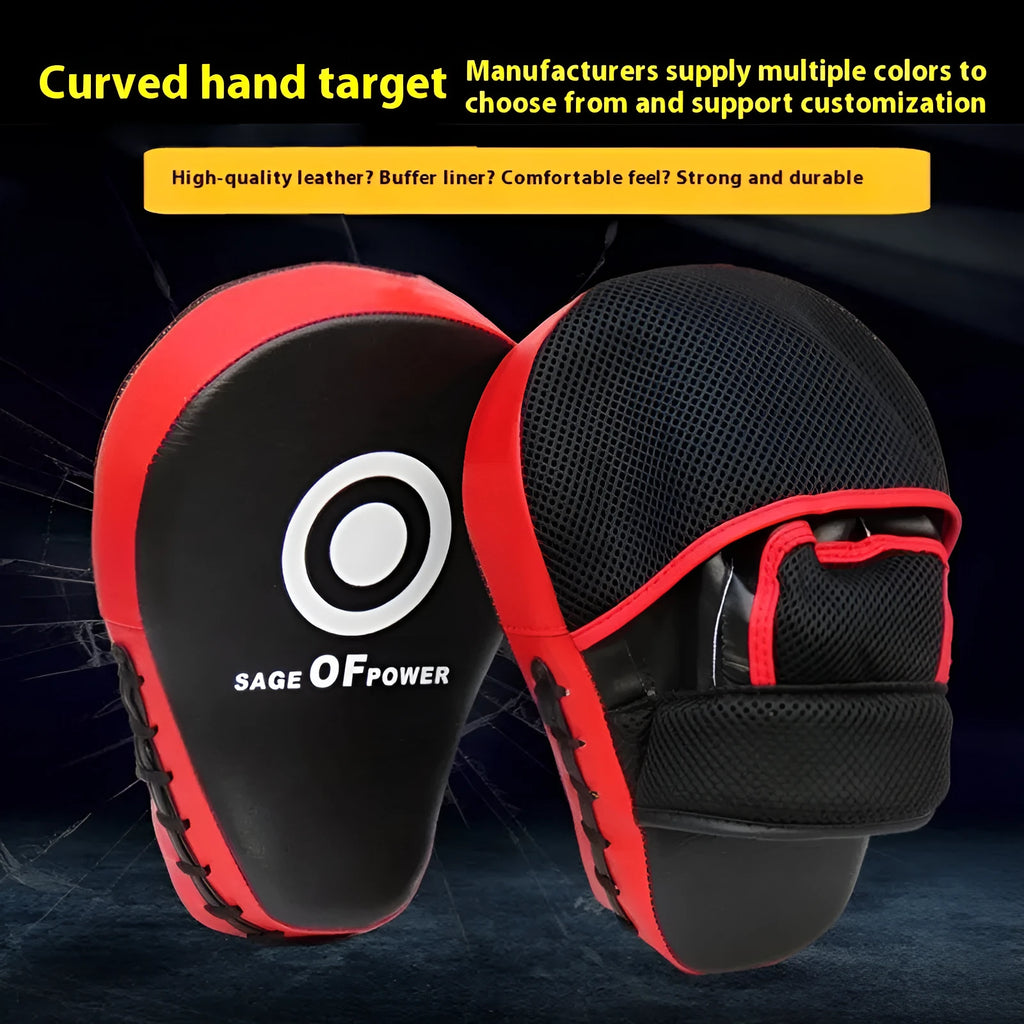 25cm boxing target pad with coloured edge options for martial arts training
