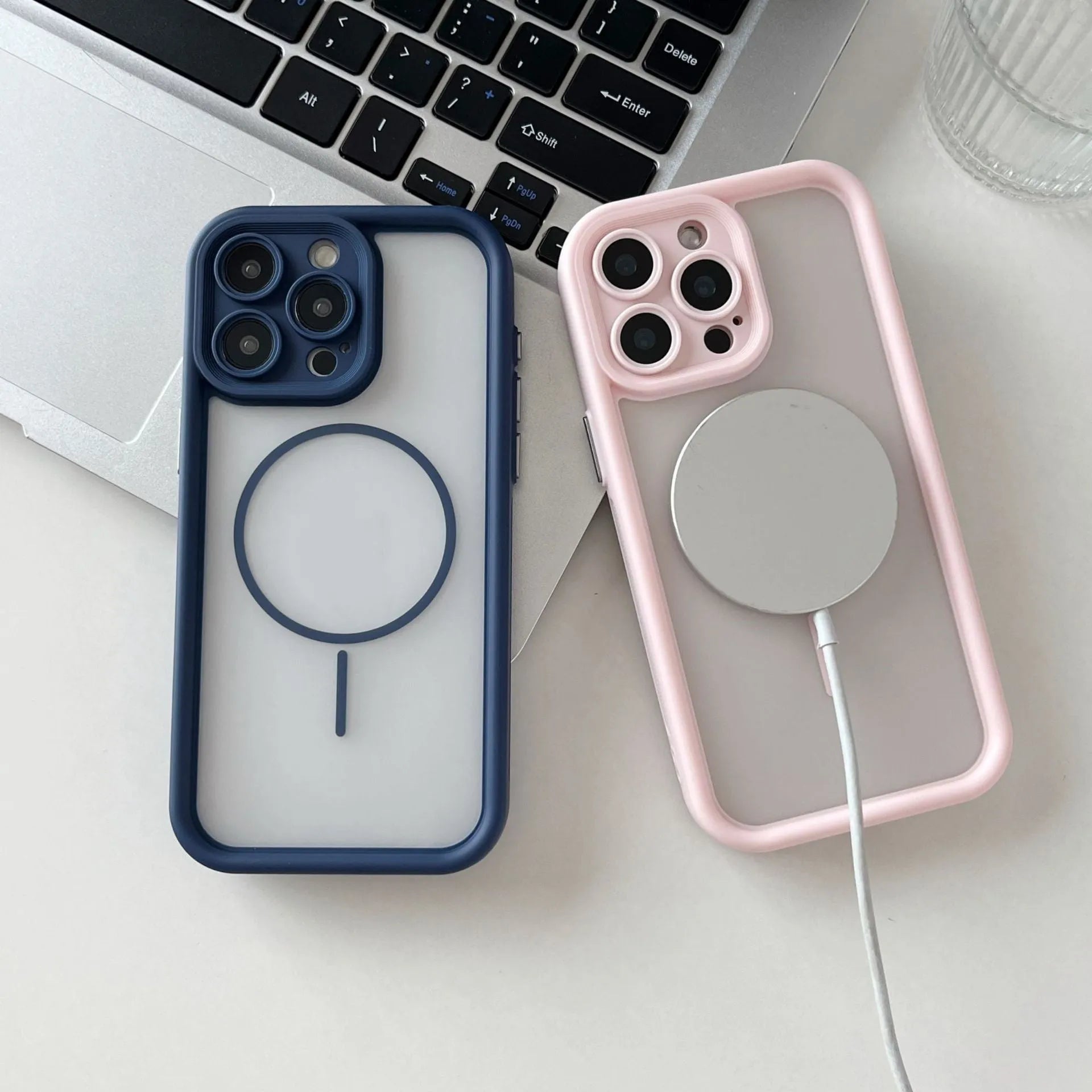 Skin feeling strong magnetic phone case for iPhone, shockproof, anti-fingerprint, black, TPU PC material