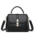 Soft PU leather women's messenger bag in square vertical design with adjustable shoulder strap
